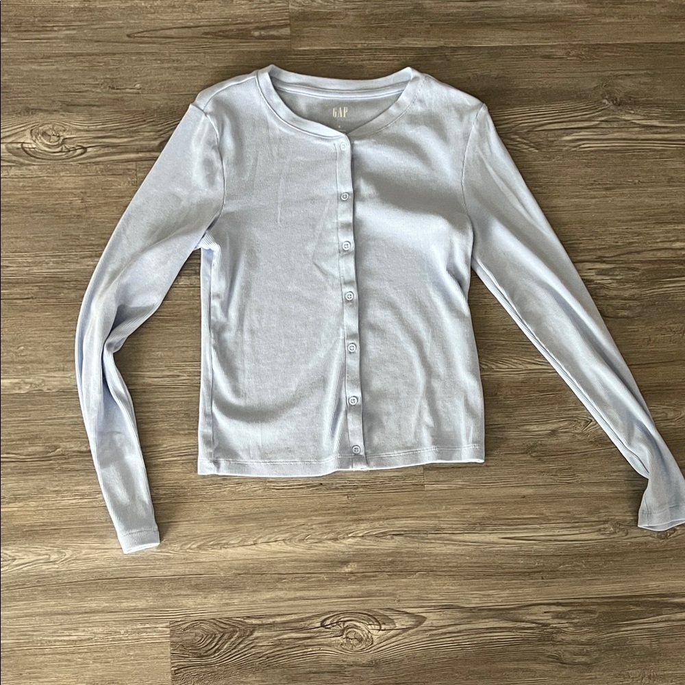 GAP Women's Soft Blue Button Down Shirt